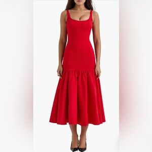 House of CB Red Midi Dress
